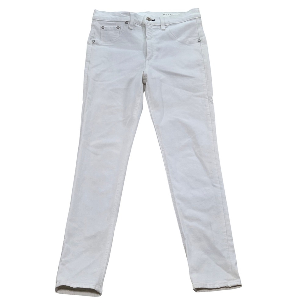 Rag & Bone White High Rise Ankle Skinny Jeans Size 28 Womens Denim Pants‎
